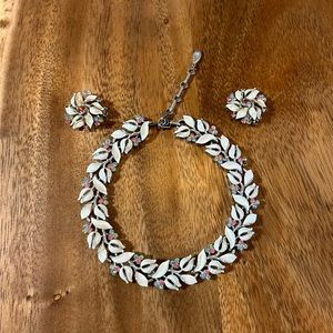 Vintage Necklace and Clip On Earrings Set